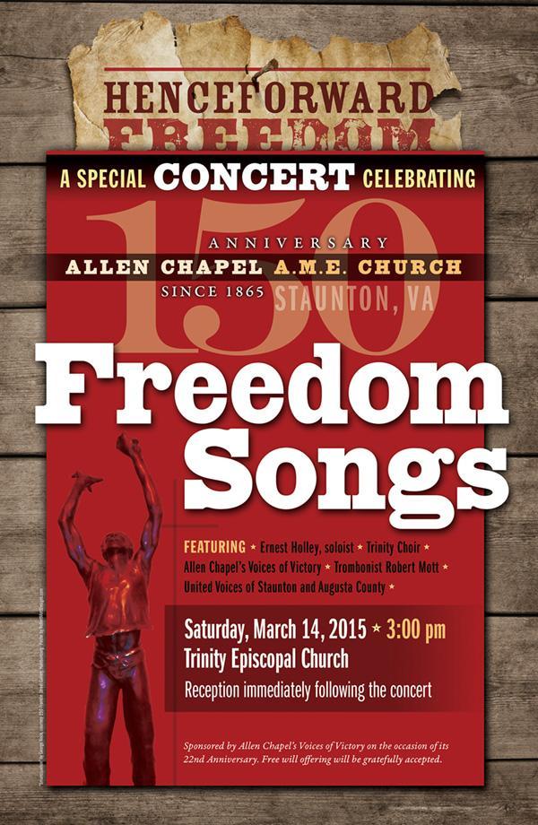Allen Chapel 150th Anniversary concert poster