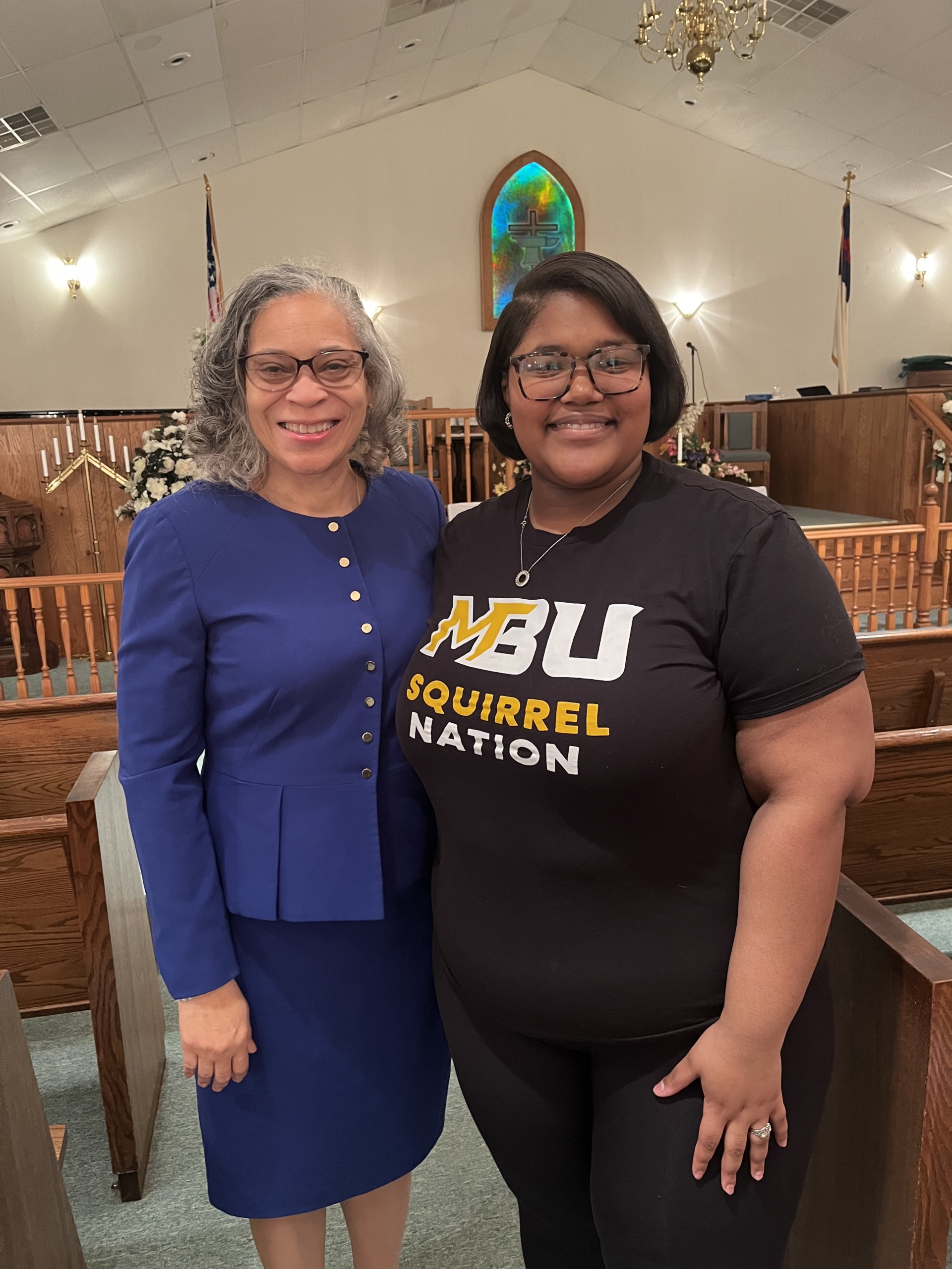 Rev. Andrea Cornett Scott and Paris Evans